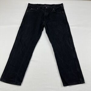 Wrangler Men's Relaxed Fit Black Denim Jeans Size 40x30 Western